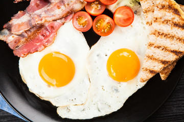 Traditional breakfast on a plate