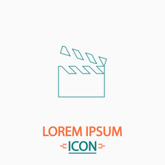 Obraz premium clap board computer symbol
