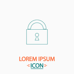 Padlock computer symbol