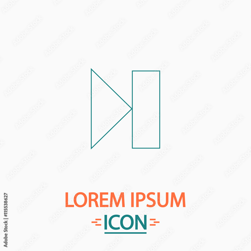 Poster next track button computer symbol