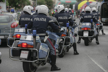 Polizia in motocicletta