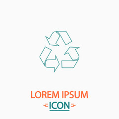 Recycling computer symbol