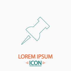 Pushpin computer symbol