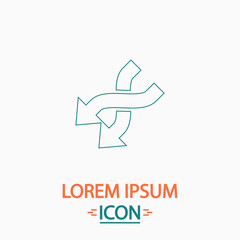 intersection arrow computer symbol