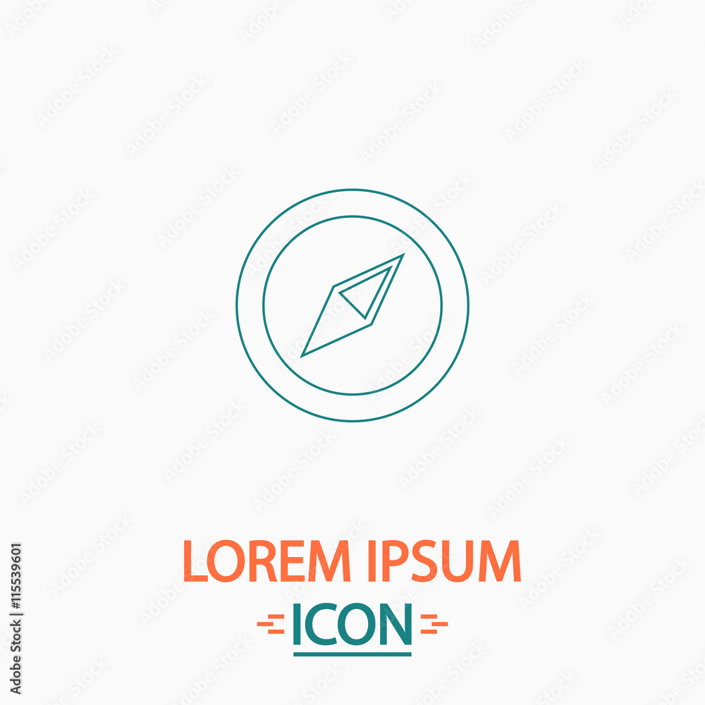 Poster compass computer symbol