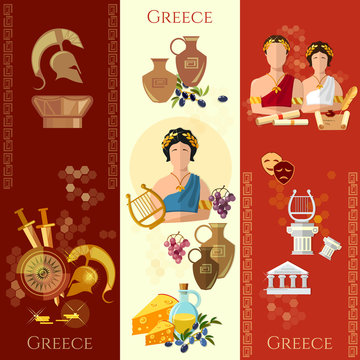 Ancient Greece and Rome banner tradition and culture