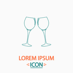 clink glasses computer symbol