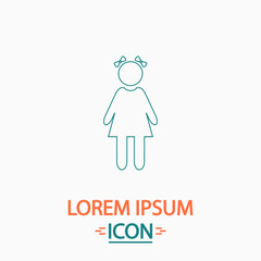 girl computer symbol