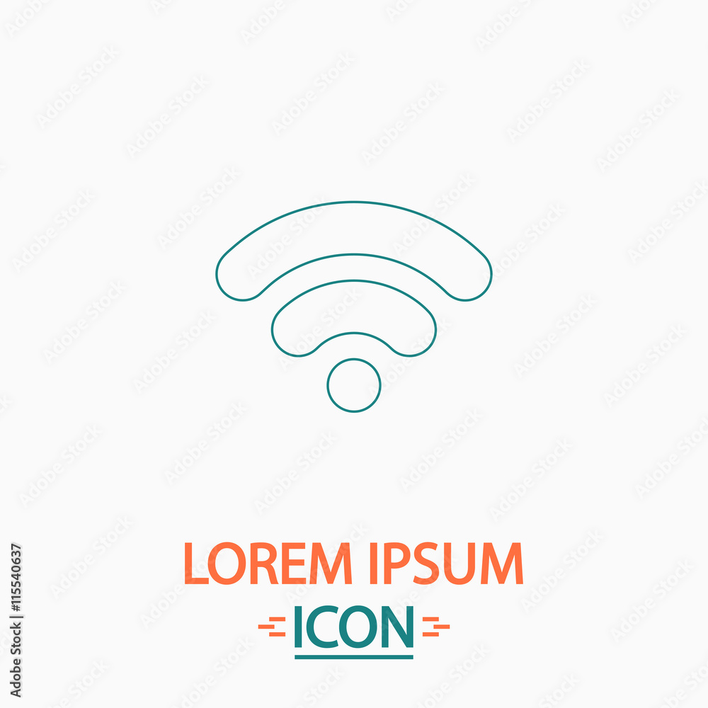 Poster wifi signal computer symbol