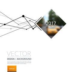 Vector design elements for graphic layout. Modern Abstract background template with geometric shapes and lines  business concept  communication  connection  in clean minimal style