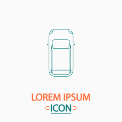 top view car computer symbol