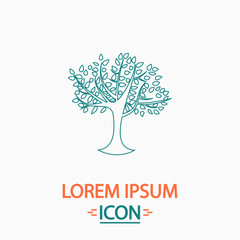 Obraz premium Maple tree computer symbol