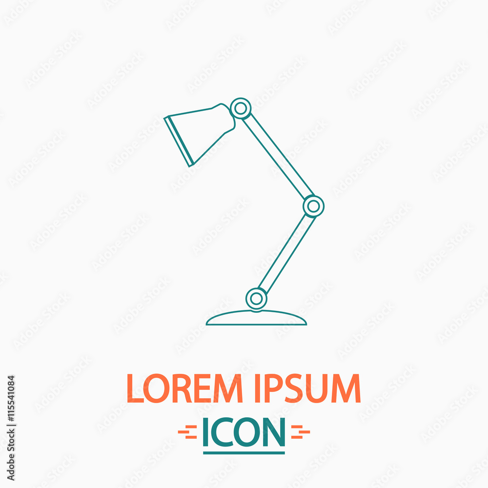 Poster table lamp computer symbol