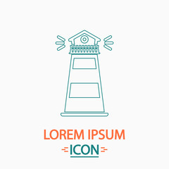 Lighthouse computer symbol