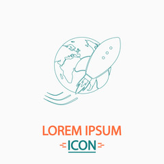 Space ship computer symbol