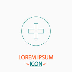 Medical cross computer symbol