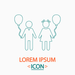 Children computer symbol