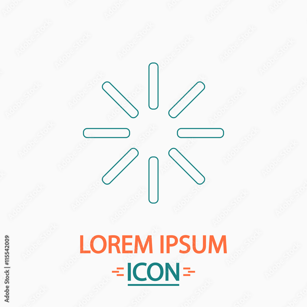 Poster loading computer symbol