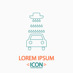 Car wash icons set - vector computer symbol