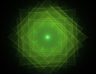 Geometry of Space series. Visually attractive backdrop made of conceptual grids curves and fractal elements suitable as element