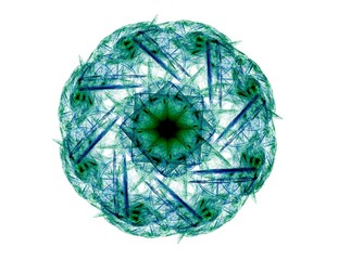 Geometry of Space series. Visually attractive backdrop made of conceptual grids curves and fractal elements suitable as element