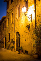 Pienza by night, Tuscany