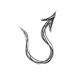 Direction concept represented by sketch arrow icon. Isolated and flat illustration 