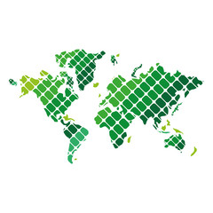 flat design geometric texture world map icon vector illustration