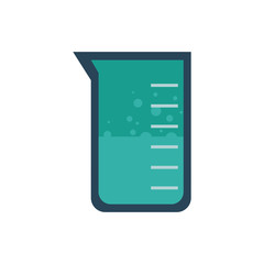 Science and chemistry concept represented by flask icon. Isolated and flat illustration 