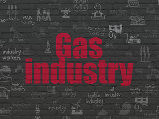 Industry concept: Gas Industry on wall background