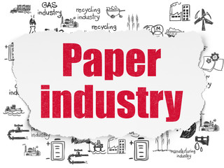 Fototapeta premium Manufacuring concept: Paper Industry on Torn Paper background