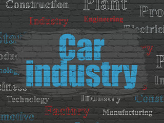Manufacuring concept: Car Industry on wall background