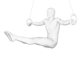 3d rendered illustration of a gymnast