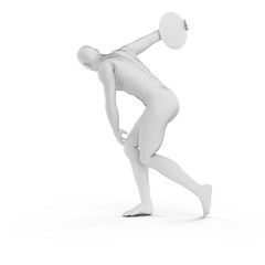 3d rendered illustration of a discus thrower