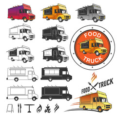 Food truck emblems © d1sk