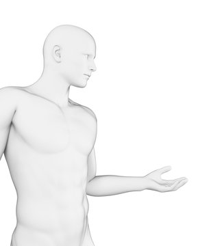 3d rendered illustration of a posing male
