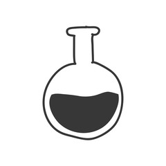 Science and chemistry concept represented by flask icon. Isolated and flat illustration 