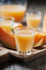 Sweet alcoholic liqueur with melon