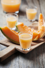 Sweet alcoholic liqueur with melon