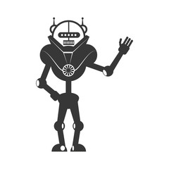 Machine concept represented by robot cartoon icon. Isolated and flat illustration 