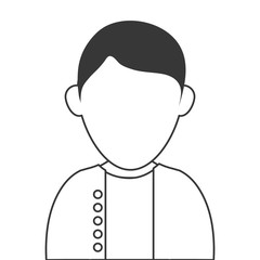 Obraz na płótnie Canvas simple flat design faceless man wearing casual clothes portrait icon vector illustration