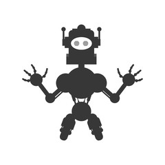 Machine concept represented by robot cartoon icon. Isolated and flat illustration 