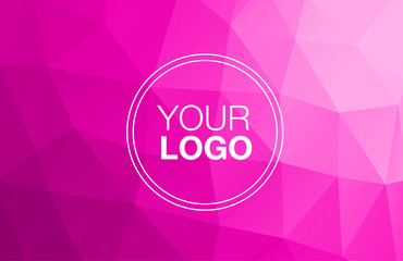 Polygonal greeting card mockup