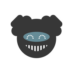 Machine concept represented by robot cartoon icon. Isolated and flat illustration 