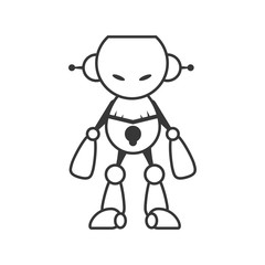 Machine concept represented by robot cartoon icon. Isolated and flat illustration 