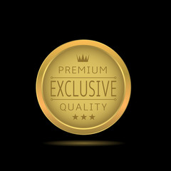 Golden exclusive label