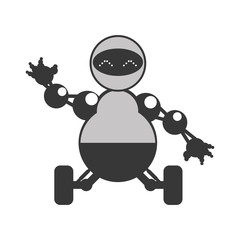Machine concept represented by robot cartoon icon. Isolated and flat illustration 
