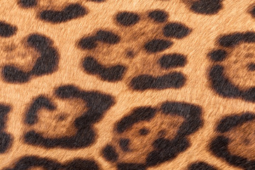 Naklejka premium Faux leopard fur