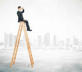 Research concept abstract city background
