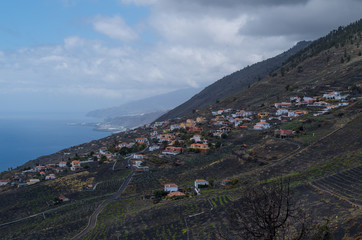 Las Indias and coastal line, La Palma, Canary Islands, Spain